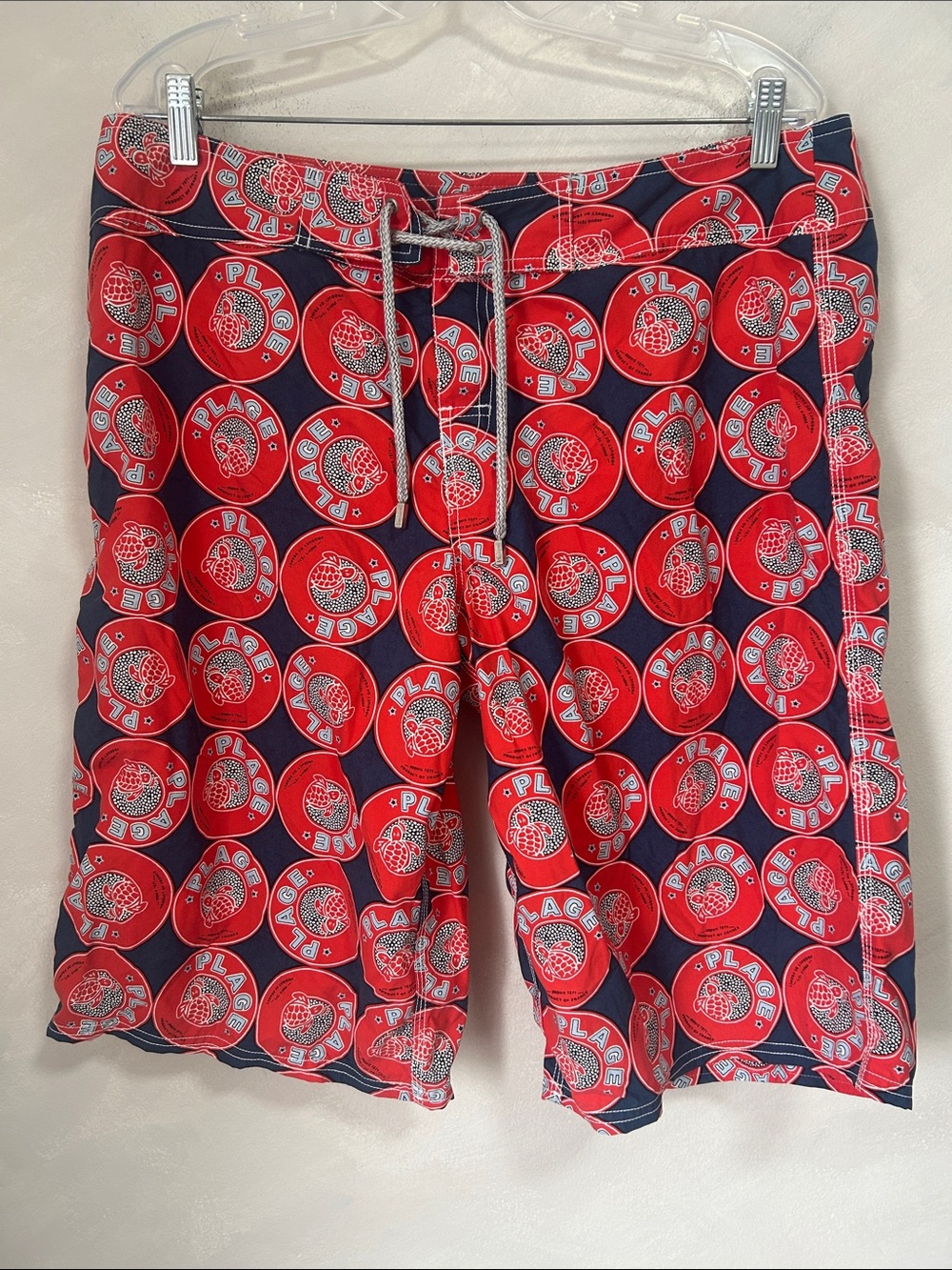 Vilebrequin swim shorts swim trunks board shorts red plage turtle size XXL